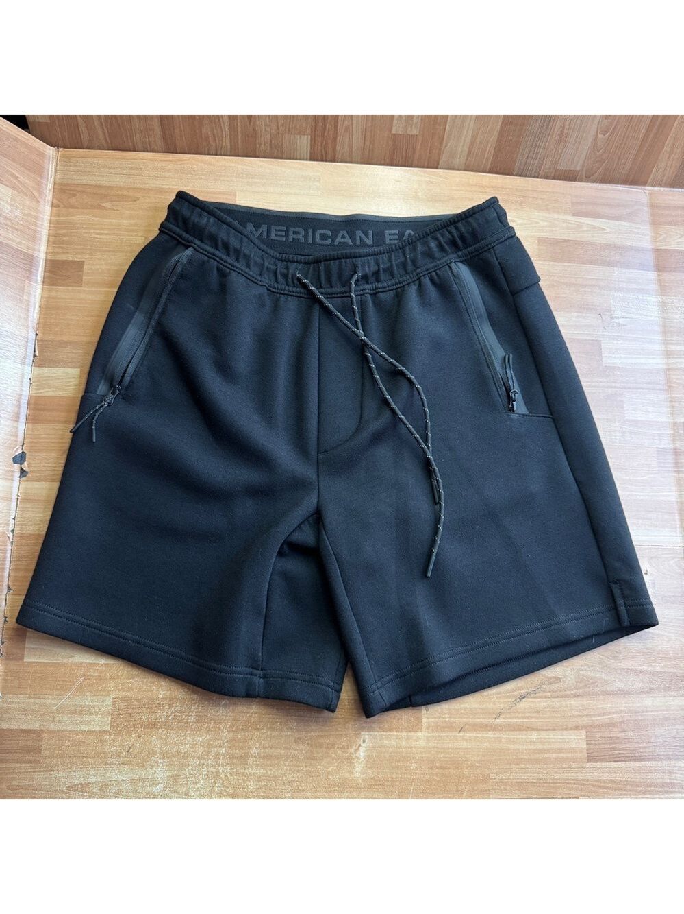 American Eagle 24/7 Jogger Shorts, black, size XS